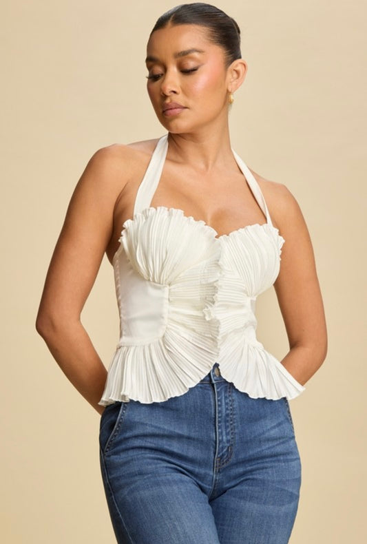 White Orchid Halter Top