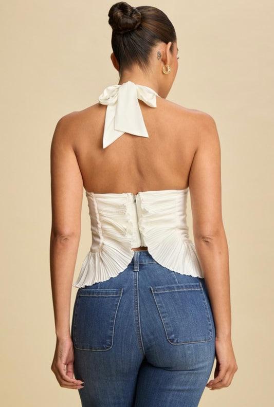 White Orchid Halter Top